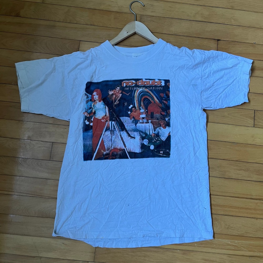 Vintage No Doubt Return of Saturn Band T-Shirt 2000 White Graphic Tee L/XL